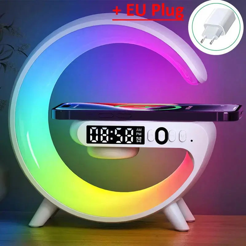 Multifunction Wireless Charger Pad Stand Speaker TF RGB Night Light 15W Fast Charging Station for iPhone Samsung Xiaomi Huawei Tarot Yeah