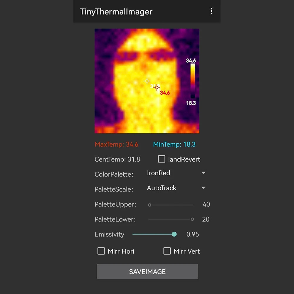 Mobile Thermal Imager 32*32 Pixels -20~1000°C Thermal Camera Thermal Imaging Camera for Android Type C Mobile Phone