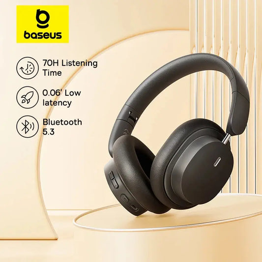 Baseus Bowie D05 Wireless Headphone 3D Spatial Audio Earphone Bluetooth 5.3 Headset 40mm Driver Foldable Over Ear Headphone 70H.