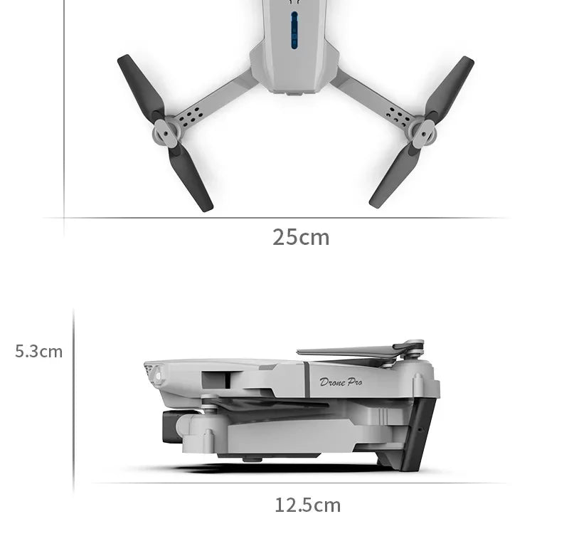 2025 New E88 Pro WIFI FPV Drone - 4K/1080P Dual Camera,Wide-Angle HD, Altitude Hold, Foldable Quadcopter, RC Helicopter Toy Gift