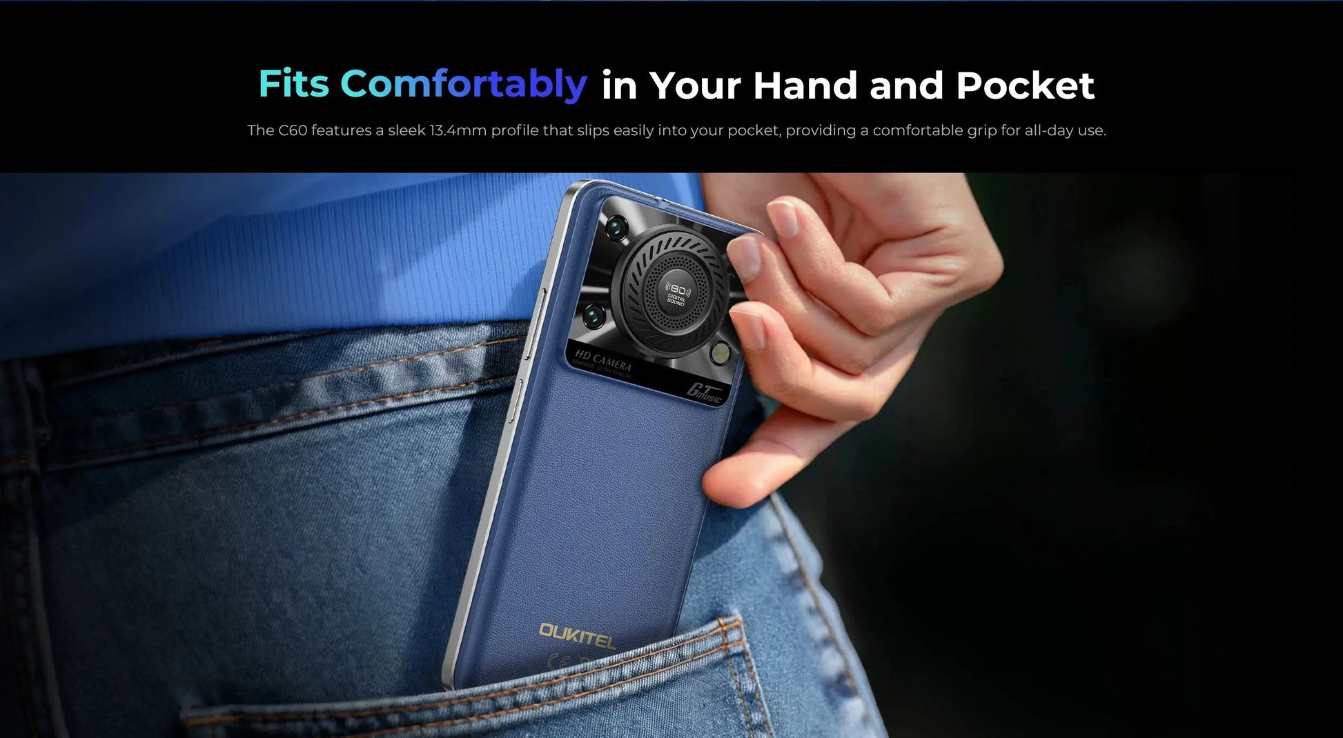 Oukitel C60 PRO smartphone 10000mAh Battery 24GB+256GB 6.88"HD 90Hz Android 15 13.4nm 36mm Powerful Speaker cell phone Tarot Yeah