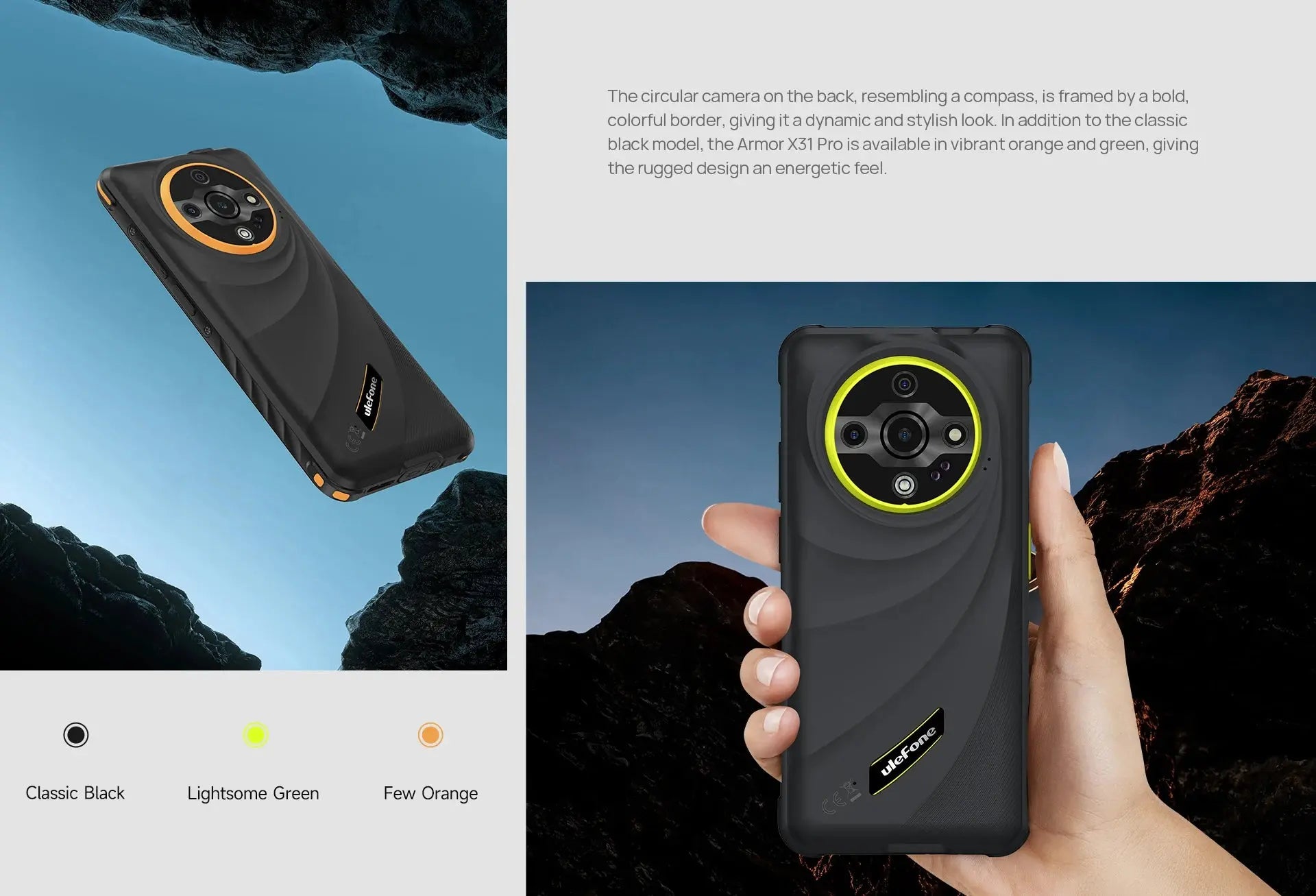 【World Premiere】Ulefone Armor X31 Pro 5G Rugged Phone Android 14 Smartphone 6.56”16GB + 256GB Night Camera 64MP 6050mAh NFC Tarot Yeah