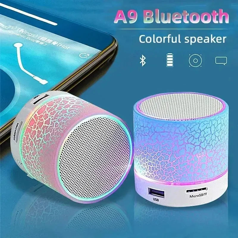 PHONEPACE Bluetooth Speaker Wireless Loudspeaker Crack LEDTF Card USB Subwoofer Portable MP3 Music Sound Column
