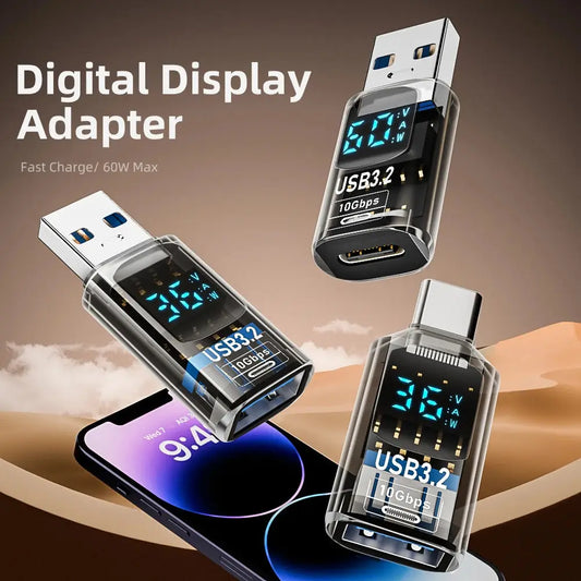 USB3.2 Digital Display Adapter 10Gbps USB Male to USB Female USB C Converter Fast Charging Data Adapter for iPhone16 15 Laptop Tarot Yeah