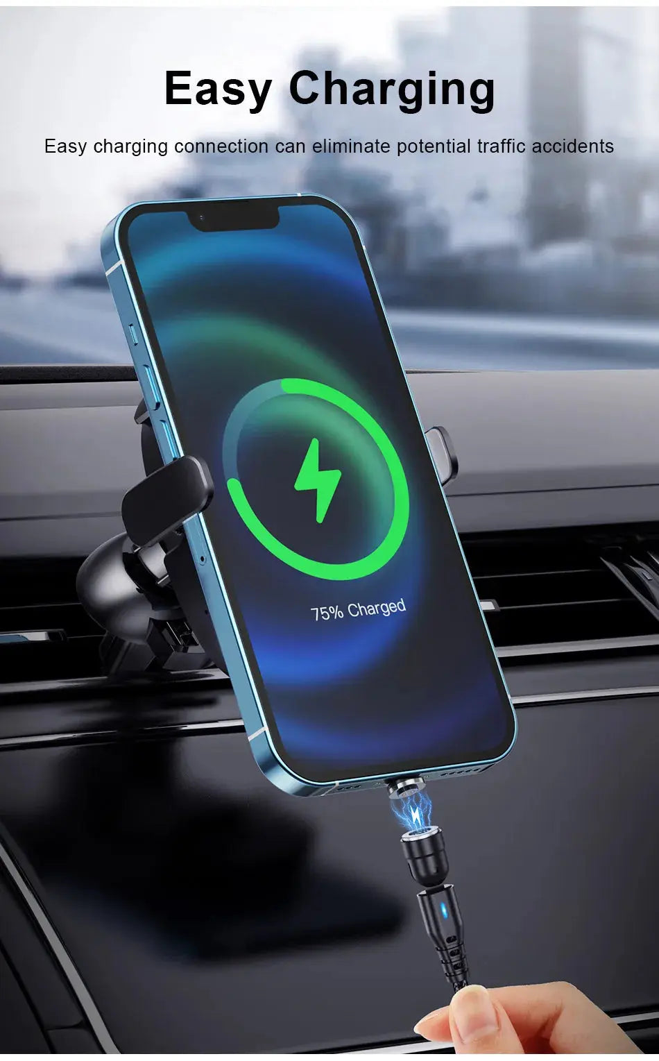 USLION 540 Rotate 5A Magnetic Cable Fast Charging Type C Cable Micro USB Magnet Charge Phone Data Line Wire For iphone 15 Xiaomi Tarot Yeah