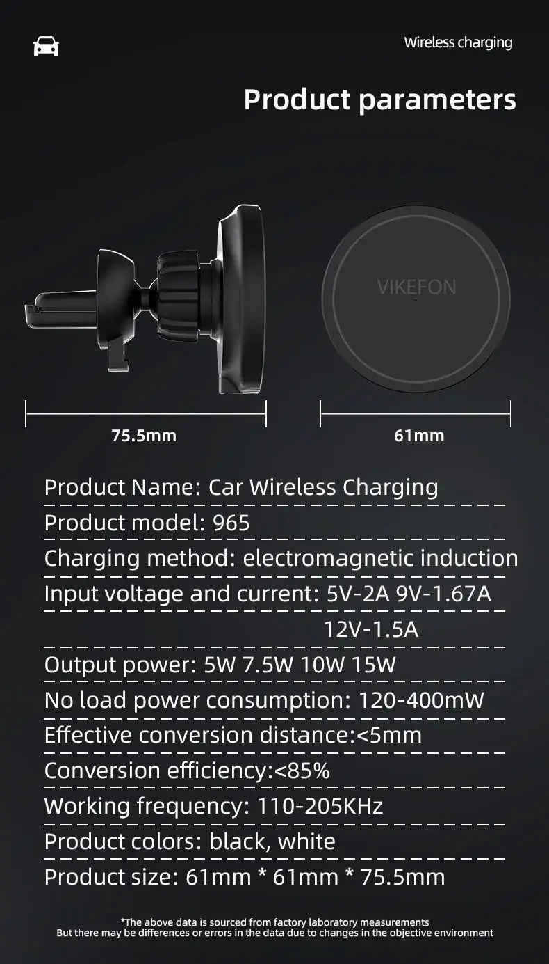 30W Magnetic Car Wireless Charger + Ring For iPhone 12 13 14 15 pro max mini Air Vent Car Phone Holder Stand Fast Car Charging Tarot Yeah