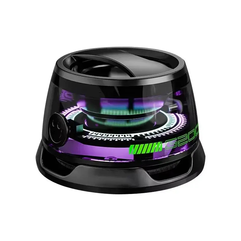 Outdoor Magnetic Bluetooth Speaker Wireless ‌Camping‌ Mini Travel Stereo Speaker with RGB Color Light and Phone Holder for IOS.