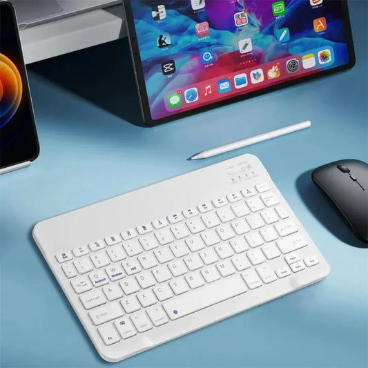Bluetooth-compatible Keyboard for Android IOS Ipad Slim Portable Wireless Bluetooth Rechargeable Mini Keyboard For Tablet Phone Tarot Yeah