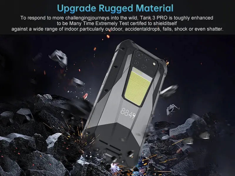 8849 Tank 3 Pro Unihertz Rugged Projector Smartphone 23800mAh 5G Android14 Outdoor Phone 512GB+36GB 120W Fast Charging Dual Sim Tarot Yeah