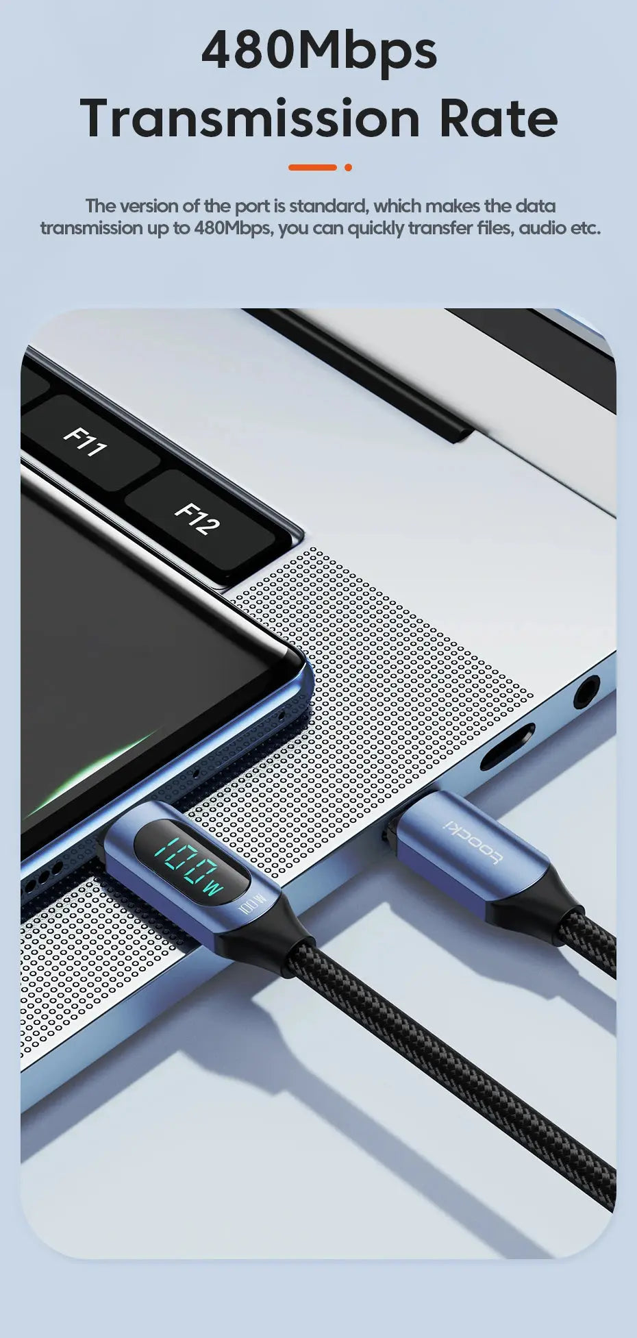 Toocki Type C to Type C Cable 100W PD Fast Charging Charger USB C to USB C Display Cable For Xiaomi POCO F3 Realme Macbook iPad Tarot Yeah