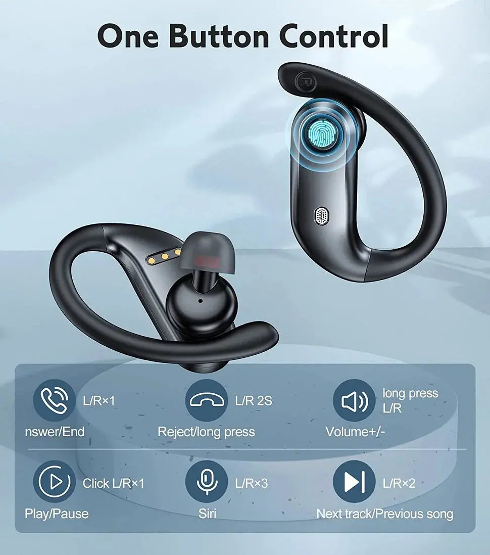 Bluetooth Earphones Wireless Earbuds with Wireless Charging Case  Stereo Sound Headphones Built-in Mic in-Ear Headsets Deep Bass.