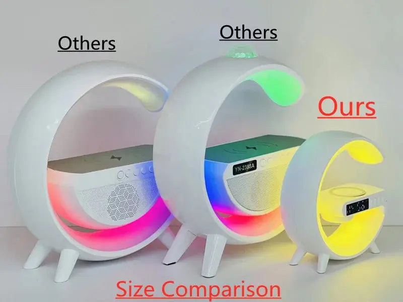 Multifunction Wireless Charger Pad Stand Speaker TF RGB Night Light 15W Fast Charging Station for iPhone Samsung Xiaomi Huawei Tarot Yeah