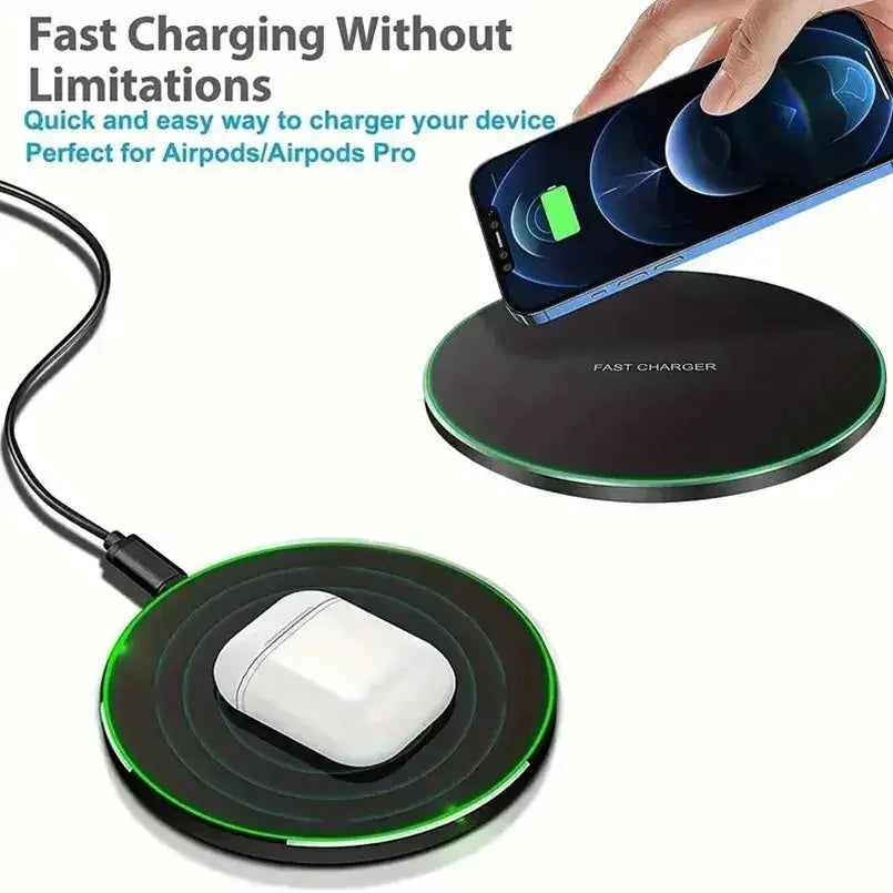 30W Wireless Charger For iPhone 15 14 13 12 X Pro Max Induction Fast Charging Pad Dock Station For Samsung S23 S22 Xiaomi Huawei Tarot Yeah