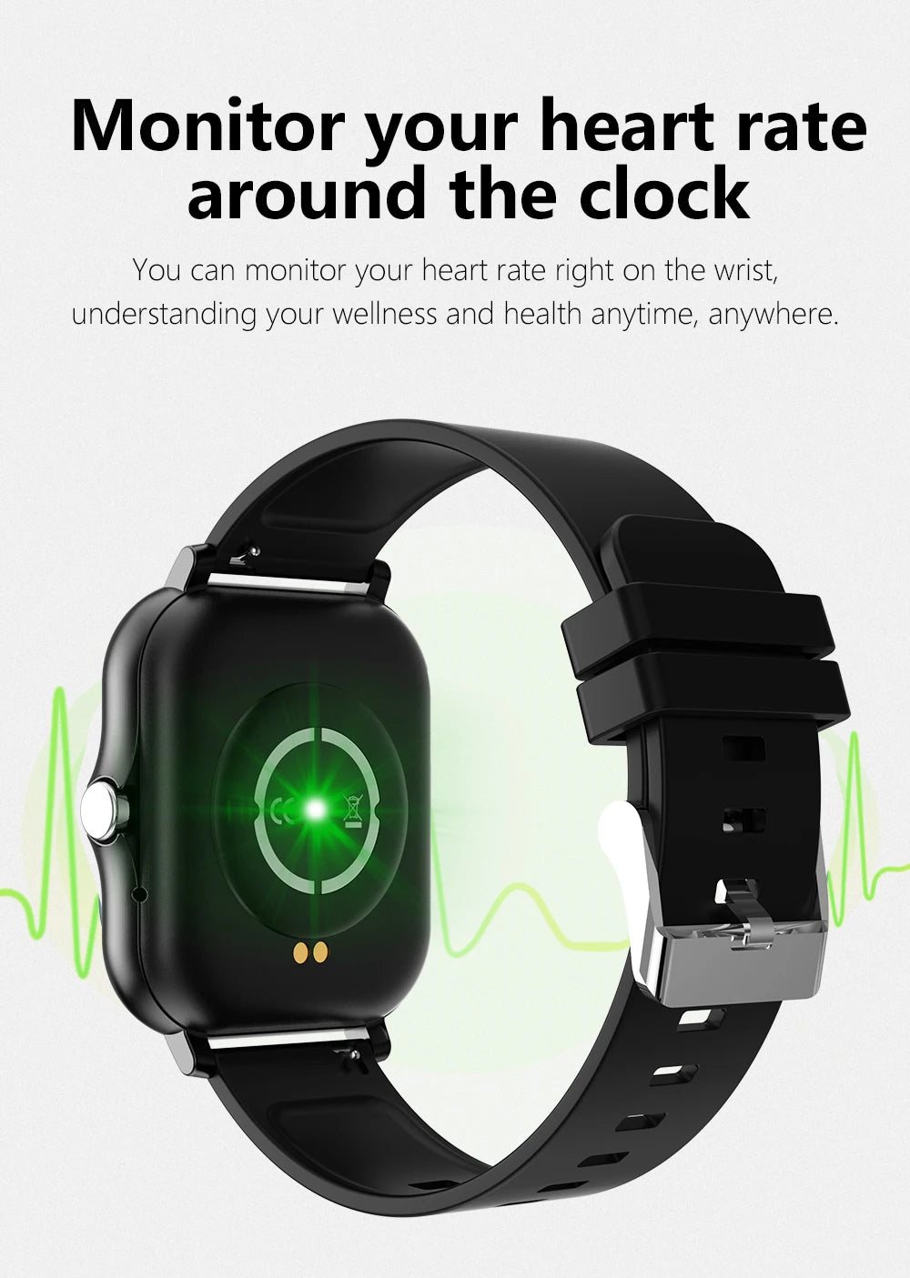 Smart Fitness Tracker Bracelet with Color Screen Health Reminders Exercise Step Counting Intelligent Information Notifications