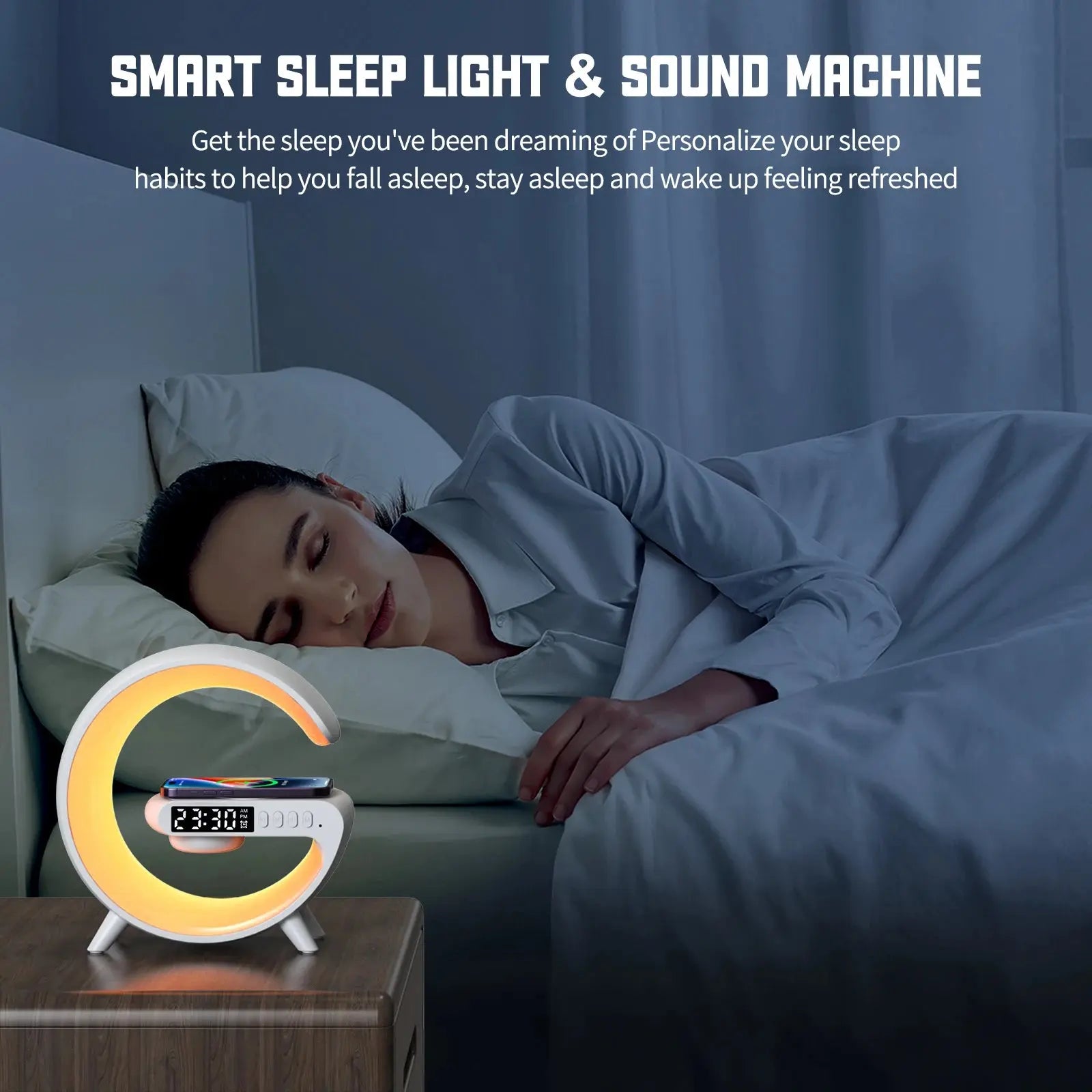 Multifunction Wireless Charger Pad Stand Speaker TF RGB Night Light 15W Fast Charging Station for iPhone Samsung Xiaomi Huawei Tarot Yeah