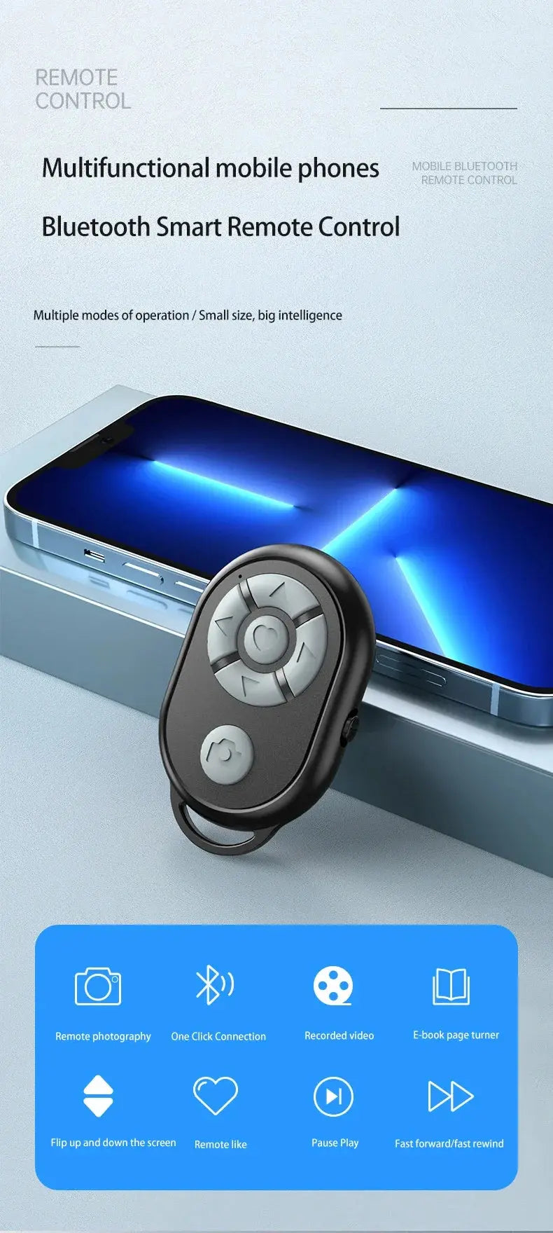 Bluetooth Remote for iPhone Xiaomi IOS Android Phone Universal Remote Control Selfie Stick Bluetooth Camera Controller Tarot Yeah