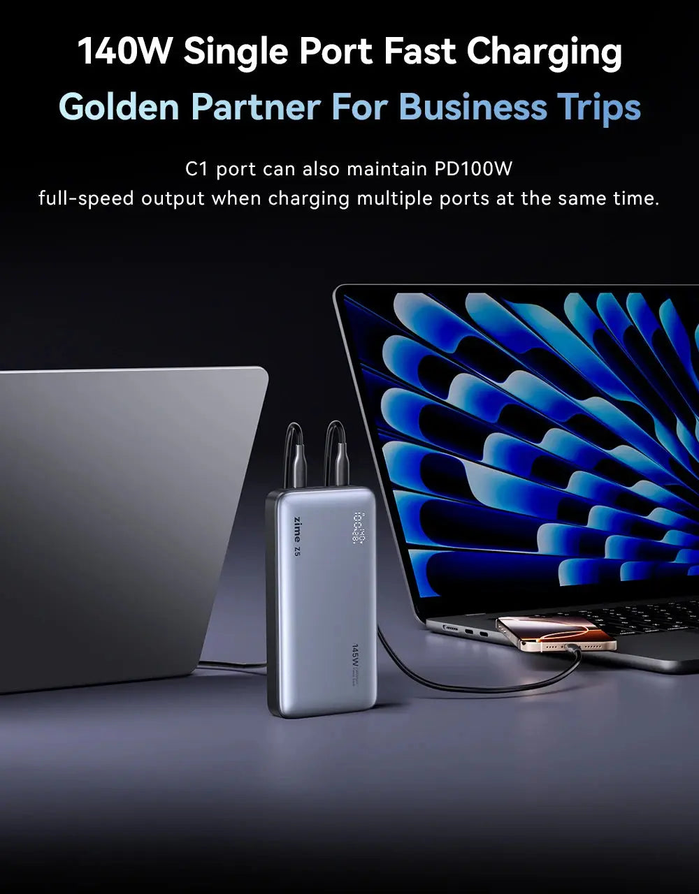 zime Z5 145W PowerBank 25000mAh PD Fast Charging High-wattage Portable Charger For Laptops And Phones With External Battery Tarot Yeah