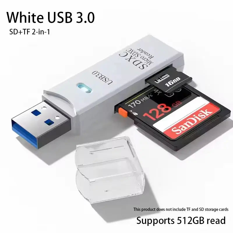 2 in 1 USB 3.0 Card Reader Micro sd card Reader usb adapter High Speed Cardreader TF Memory card For PC Laptop Accessories Tarot Yeah