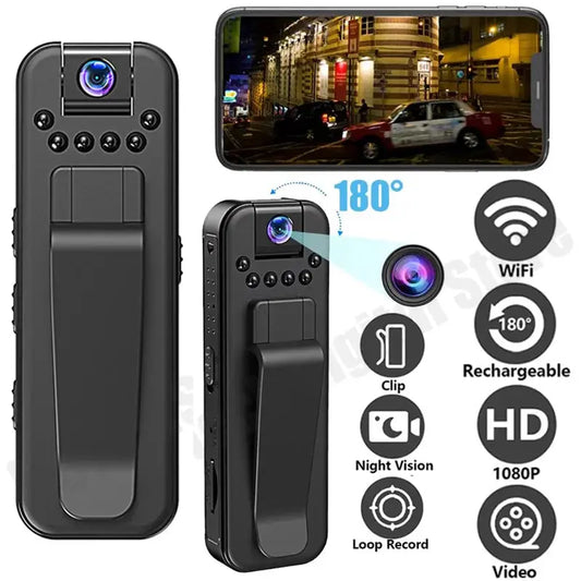 HD 1080P WiFi Mini Portable Camera Digital Video Recorder Police Bodycam Infrared Night Vision Miniature Camcorder Smart Home.