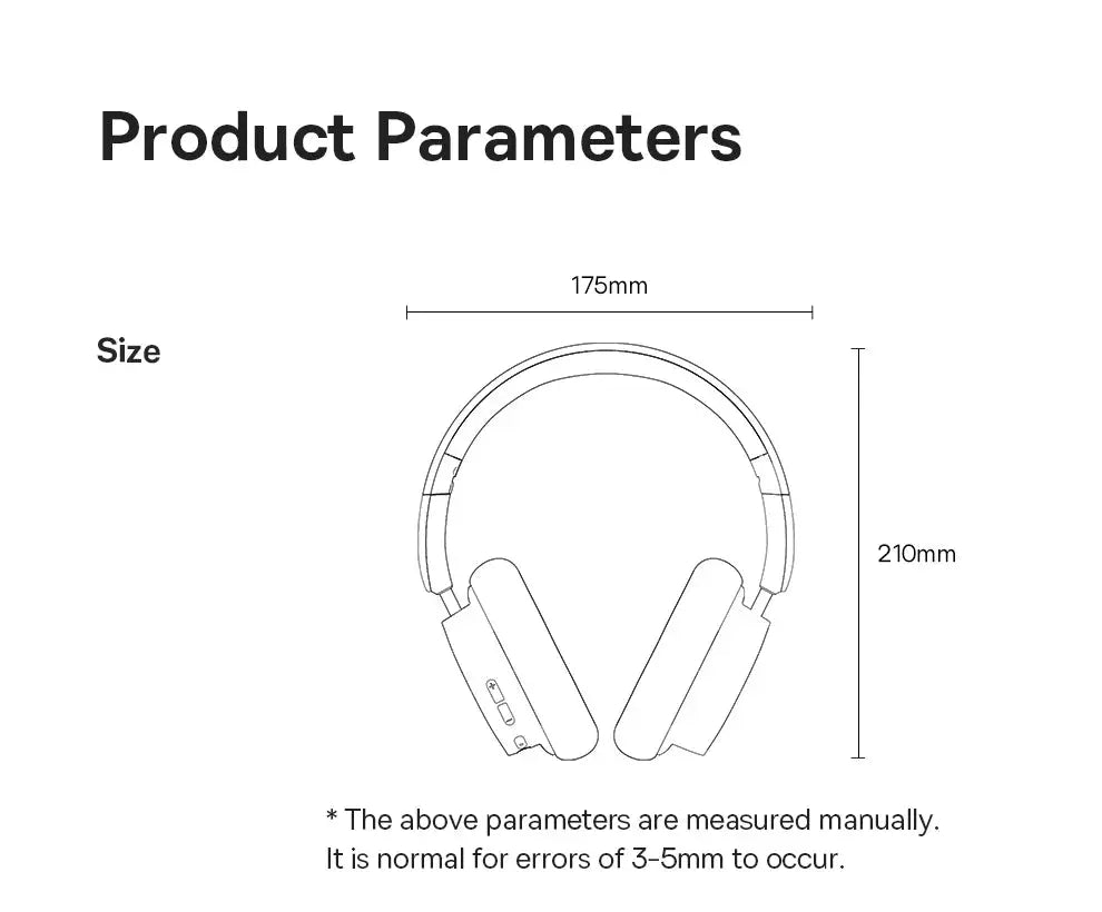 Baseus Bowie D05 Wireless Headphone 3D Spatial Audio Earphone Bluetooth 5.3 Headset 40mm Driver Foldable Over Ear Headphone 70H Tarot Yeah