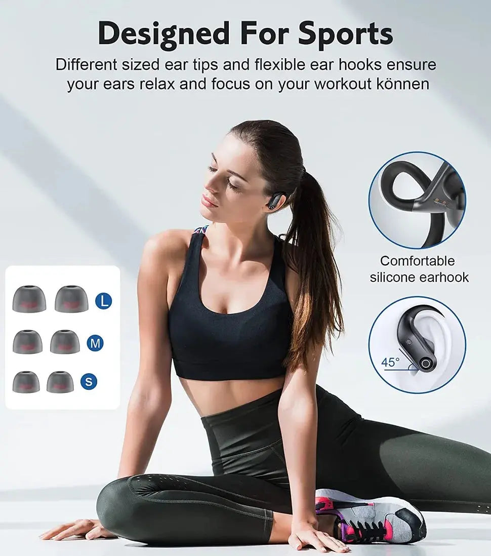 Bluetooth Earphones Wireless Earbuds with Wireless Charging Case  Stereo Sound Headphones Built-in Mic in-Ear Headsets Deep Bass.