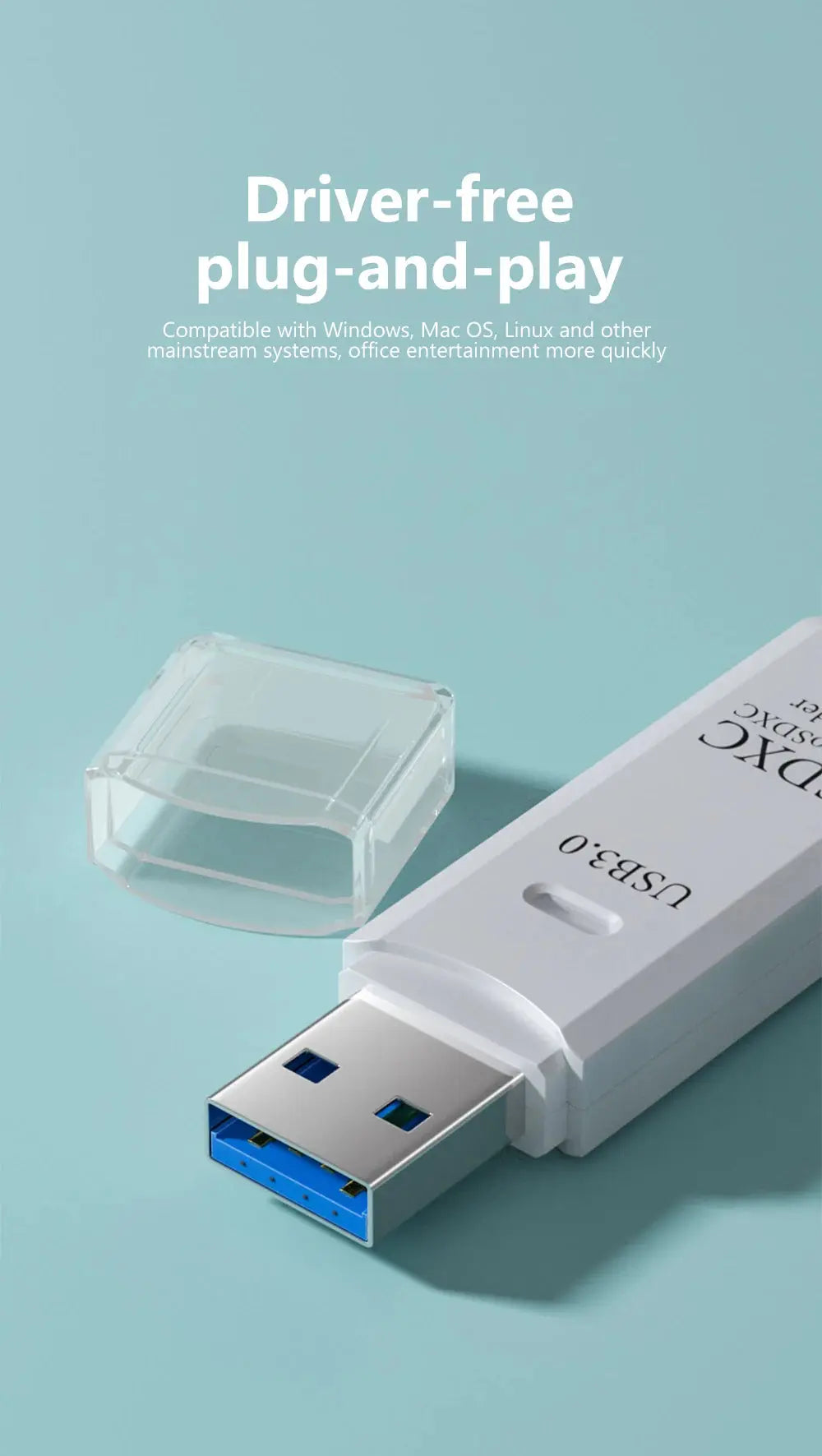 2 in 1 USB 3.0 Card Reader Micro sd card Reader usb adapter High Speed Cardreader TF Memory card For PC Laptop Accessories Tarot Yeah