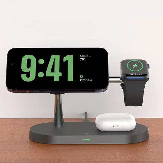 3 in 1 Wireless Charger Stand For iPhone 12 13 14 15 16 Fast Charging Station for Apple Watch 10 9 8 7 6 5 4 Airpods 2 3 Pro Tarot Yeah