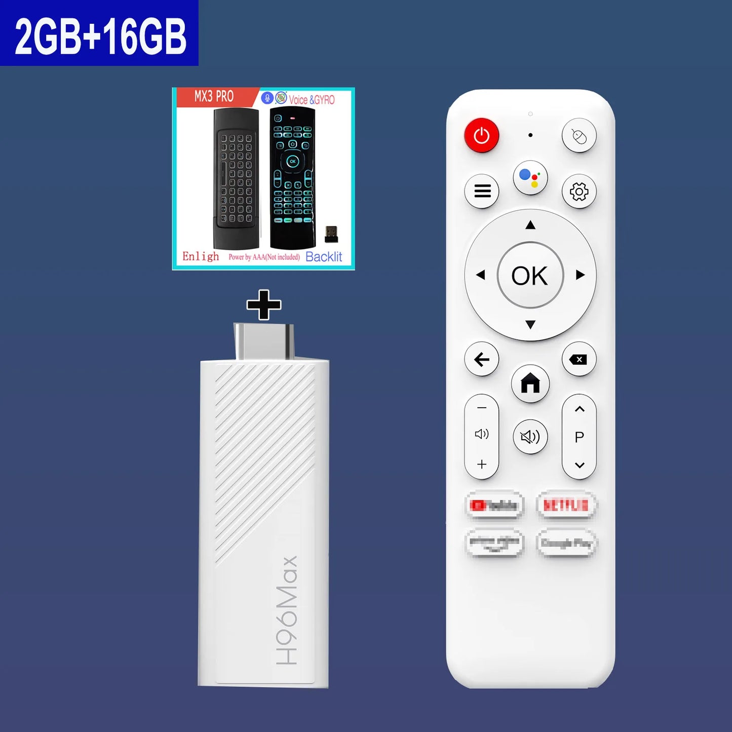 Android TV Stick H96 MAX Allwinner H313 with 4K HDR 2.4G 5G wifi6 2GB 8GB 16GB Voice Remote