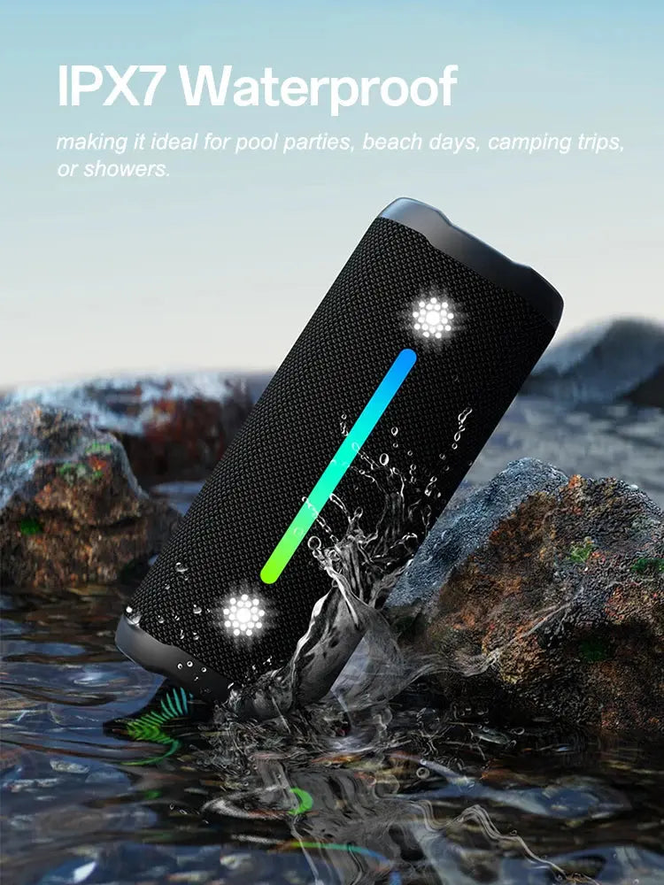 Ohayo Portable Waterproof Bluetooth Speaker 35W Drivers with Powerful 360-Degree Sound and Thundering Bass,TWS,IPX7 Waterproof.