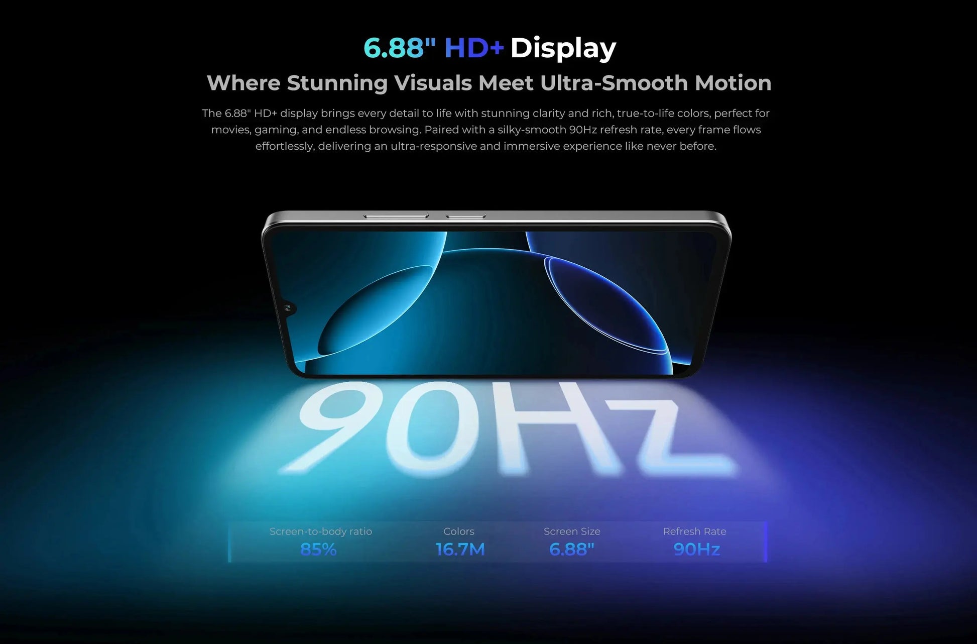 Oukitel C60 PRO smartphone 10000mAh Battery 24GB+256GB 6.88"HD 90Hz Android 15 13.4nm 36mm Powerful Speaker cell phone Tarot Yeah