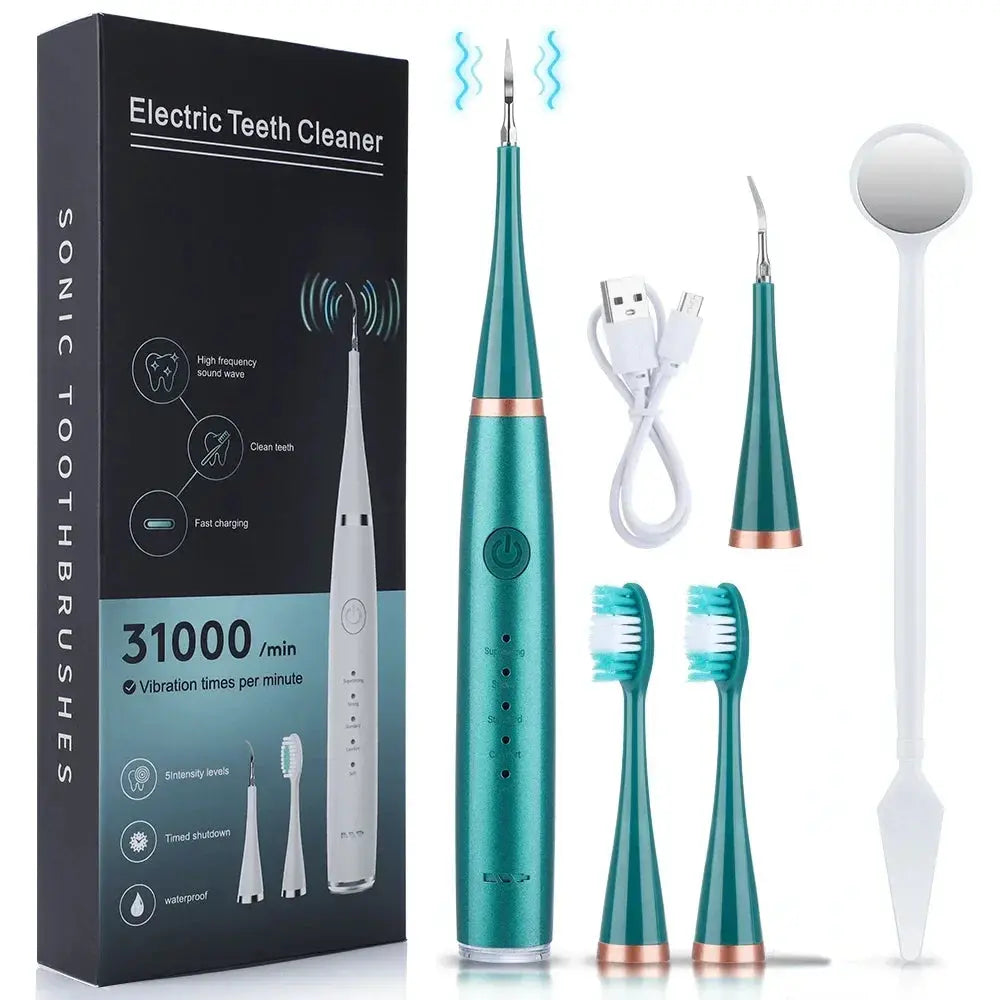 Electric Toothbrush Sonic Dental Teeth Whitening Kit Tooth Whitener Calculus Tartar Remover Tools Cleaner Stain Oral Care.