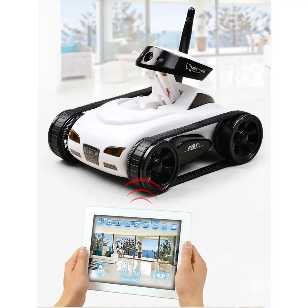 RC Camera Tank FPV WIFI Real-time Quality Mini RC Car HD Camera Video Remote Control Robot Car Intelligent APP Wireless Toys.