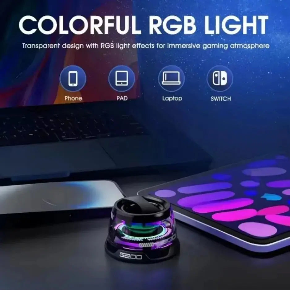 Outdoor Magnetic Bluetooth Speaker Wireless ‌Camping‌ Mini Travel Stereo Speaker with RGB Color Light and Phone Holder for IOS.
