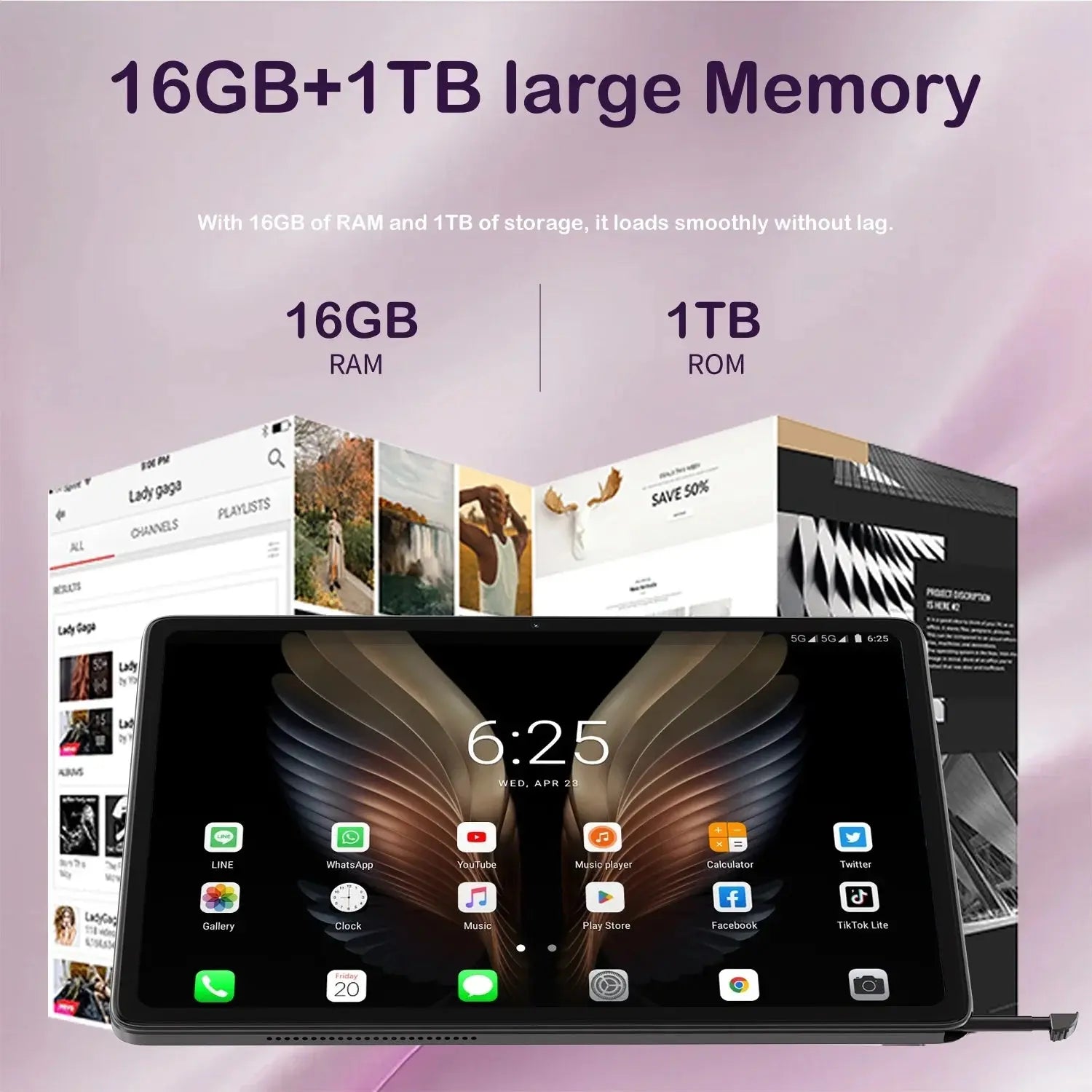 Original Pad 24 Ultra Tablet 13 inch 16GB+1TB Android 14 Snapdragon 8gen3 Global 8800mah 5G Dual SIM WIFI HD Full Screen.