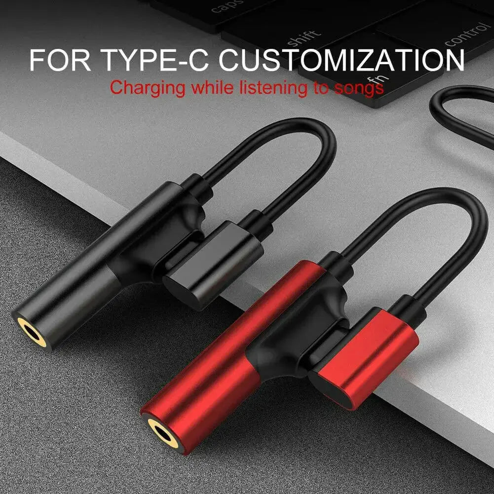 Mobile Phone USB Type C To 3.5mm Jack Audio Adapter 2 In 1 Earphone Aux Cable Coverter for Xiaomi 10 9 8 Redmi Huawei Oneplus Tarot Yeah