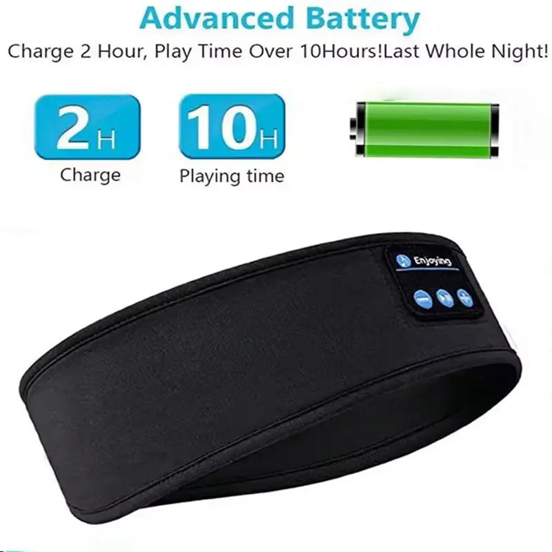 Wireless Bluetooth Sleeping Headband Fone Earphones Sports Sweatband Sleeping Band Headset Music Soft Elastic Eye Mask Headphone